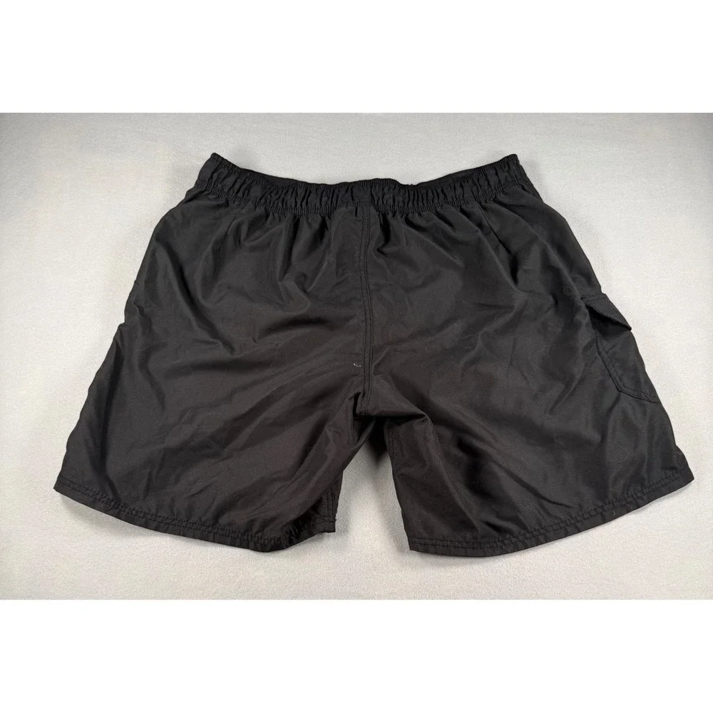 Kanu Surf Mens 2X Black Cargo Board Shorts Swim Trunks Beachwear Plus Size Y2K